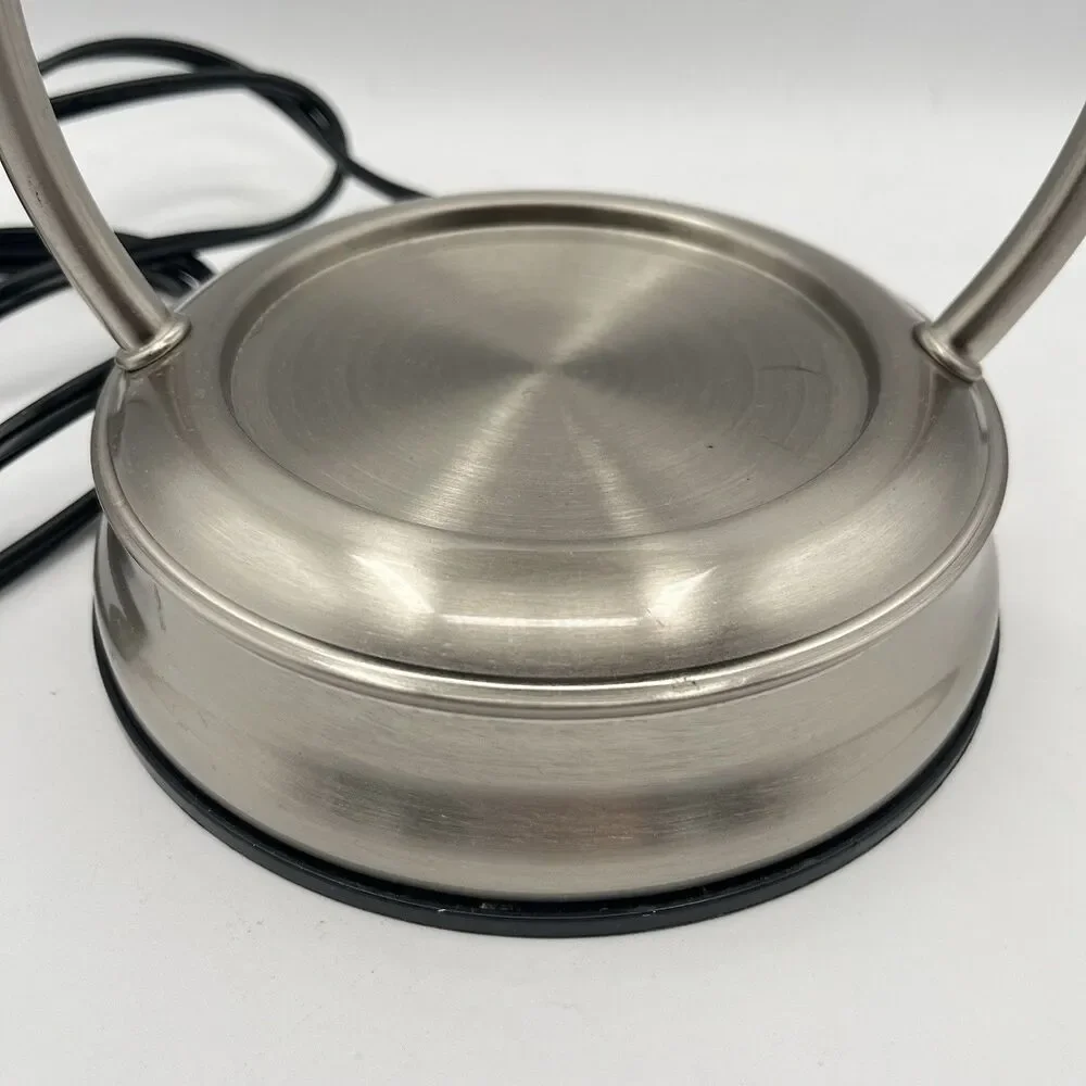 Hurricane Candle Warmers Etc Lantern Brushed Nickel 11” Tall (missing Handle)